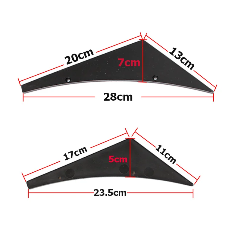Universal JDM Style Universal Car Front Spoiler Wing Blade ABS Protector Easy Install Automobile front end accessories RS-LKT009