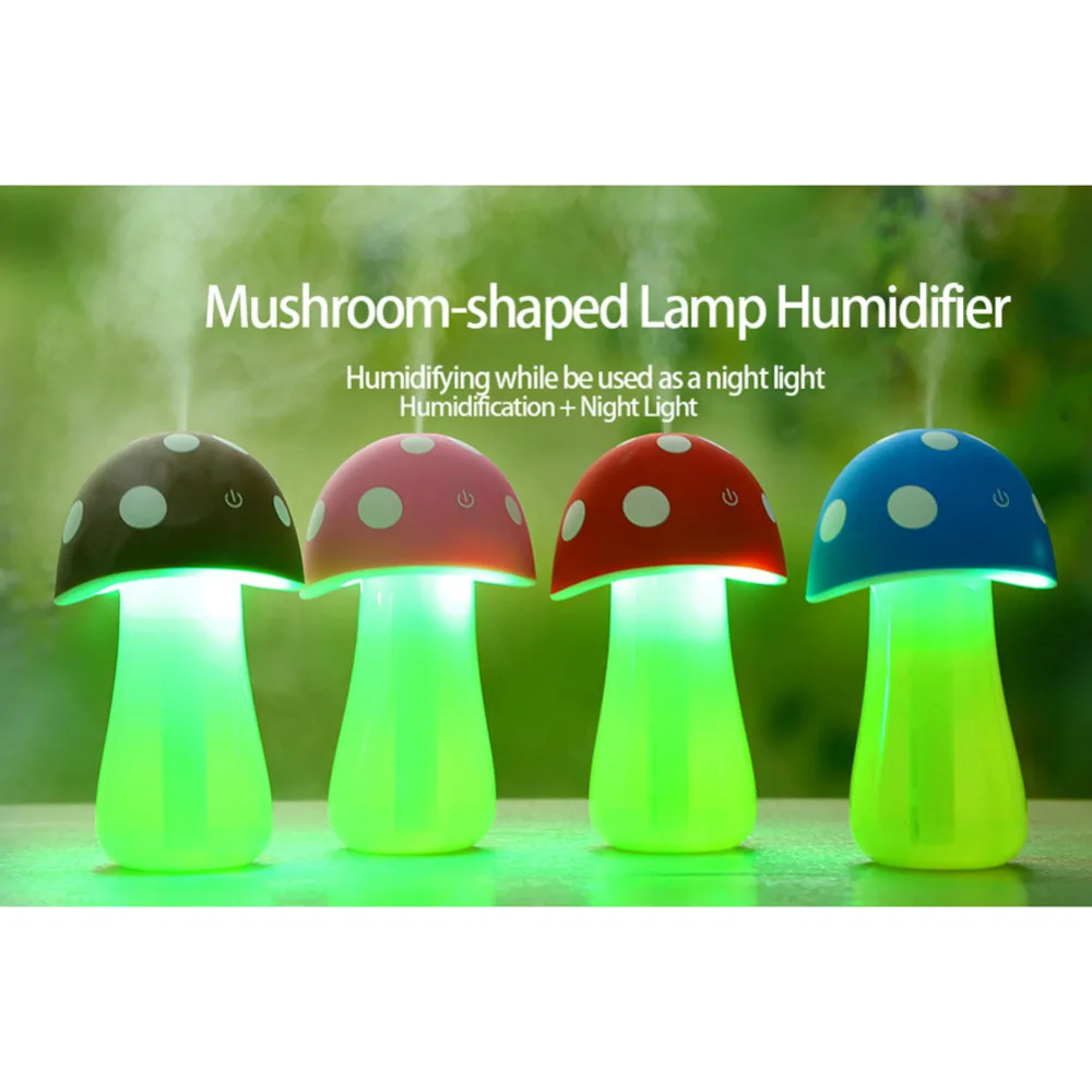

Mushroom Car Nightlight Humidifier USB Atomization Humidifier with Switch Car Styling Home Office Aroma Diffuser for Household