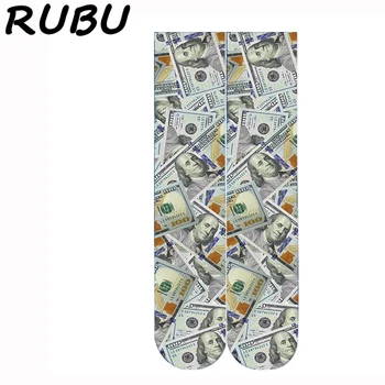 

RUBU Spring Autumn 2018 New Cute 3D Print Straight socks Women Long socks Harajuku Printing Art Socks For Female 7VB176