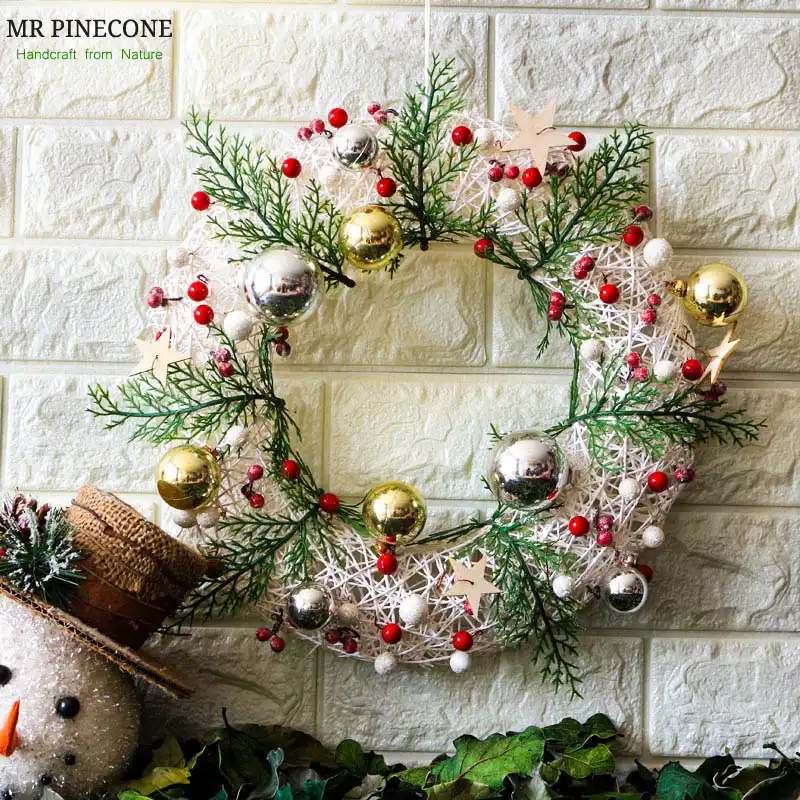 Handcraft Wreath Merry Christmas Door Wreaths Handmade Christmas