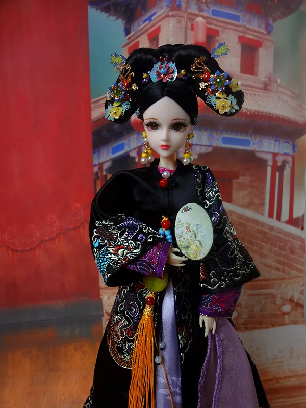 32 см коллекционные китайские куклы, Традиционная Кукла принцессы династии Цин 1/6, восточные куклы-игрушки для девочек, подарки на Рождество и день рождения