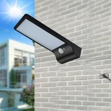 Солнечная панель питания 36 светодиодный светильник на солнечной батарее водонепроницаемый Ночная аварийная настенная лампа для улицы, сада, двора, дорожки, светильник ing