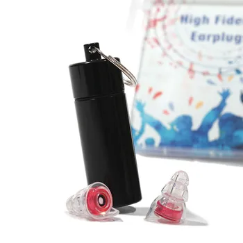 

High Fidelity Motorcycle Earplug Noise Reduction Filter Silicone Ear Plug Hearing Protection for Concert Travel Drummer Musician