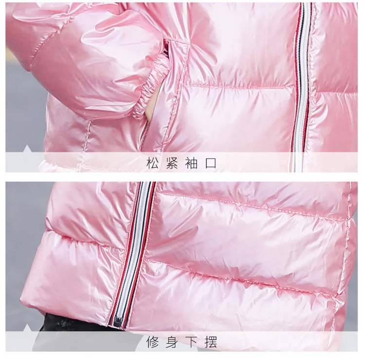 Winter Children's Down Jacket Teens Girls Boys Warm Cotton-padded Thicken Hooded Parka Coat Kids Long Windproof Outerwear