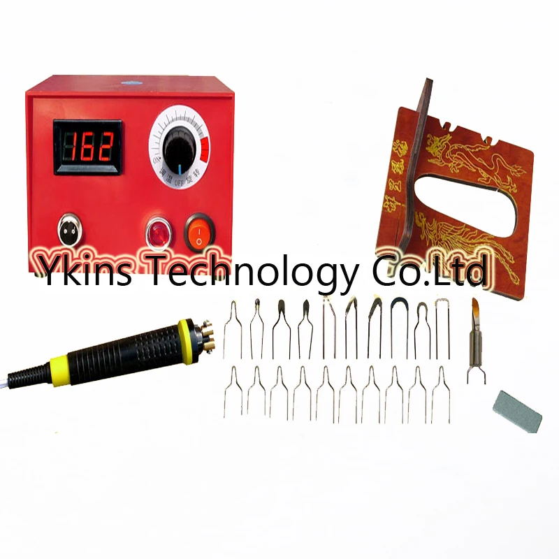 

50W NEW Digital display Gourd pyrography machine with pyrography pen +20pcs Pyrography heating wire for Wooden gourd crafts