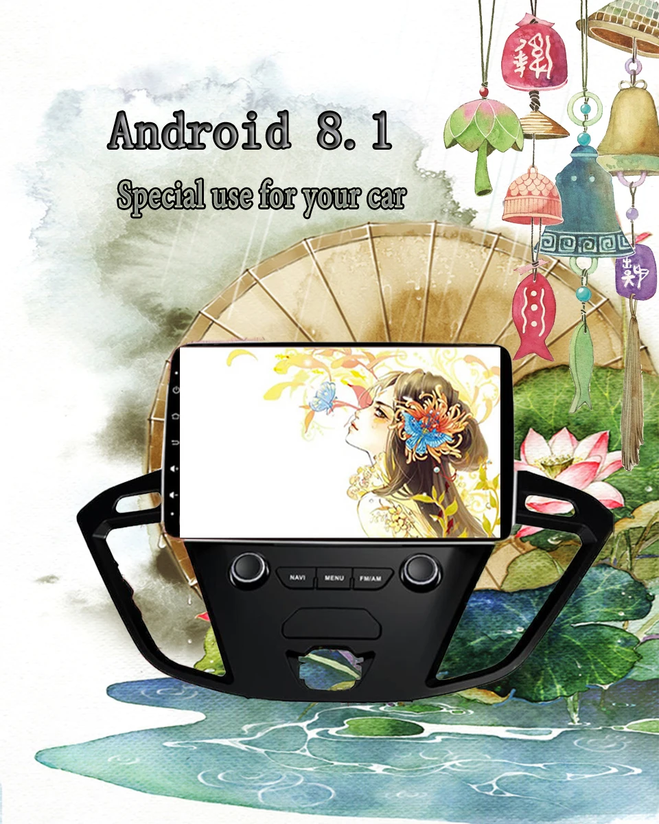 Discount 2 Din 9 Inch Car DVD Player For Ford Tourneo/Transit 150/250/350/350 2013-2018 With 3/4G Radio GPS Navigation 1024*600 Head unit 3