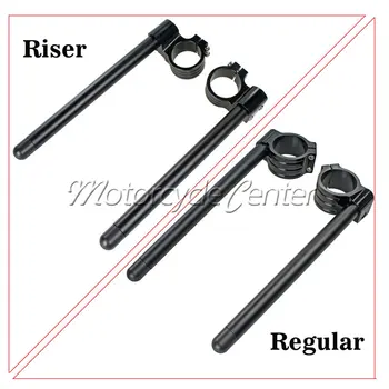 

51mm Clip Ons Riser Regular Clip-on Fork Tube Racing CNC Handlebars For 2000-2004 Aprilia RSV Mille R Black