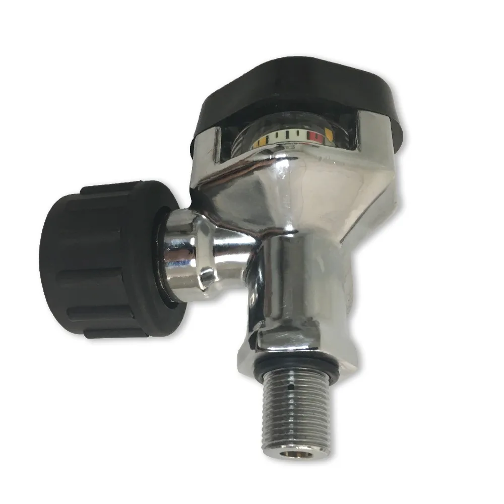 AC921 ACECARE New 30Mpa 4500psi SCBA Cylinder Valve Carbon Fiber Tank Compressed Air Cylinder Bottle Valve with Big Gauge