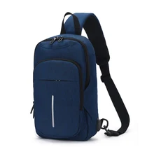 Модная Портативная Водонепроницаемая Большая вместительная оксфордская тканевая USB городская Беговая деловая нагрудная сумка через плечо для мужчин