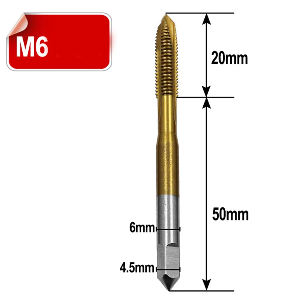 M3/M4/M5/M6/M8 инструменты спиральная точка прямая пробка для флейты Высокоскоростная сталь прочная дрель правая рука резьба Винт кран резка
