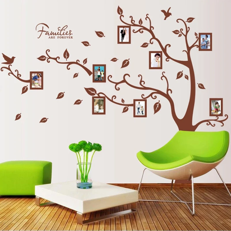 big family tree forever photo frame wall sticker living room bedroom