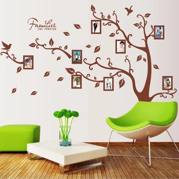 

Big Family Tree Forever Photo Frame Wall Sticker Living Room Bedroom Wall decals Wedding decor Children Nursery Poster Mural