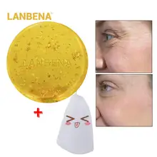 LANBENA 24K золотое мыло ручной работы антивозрастное глубокое очищение увлажняющее питательное Отбеливающее мыло