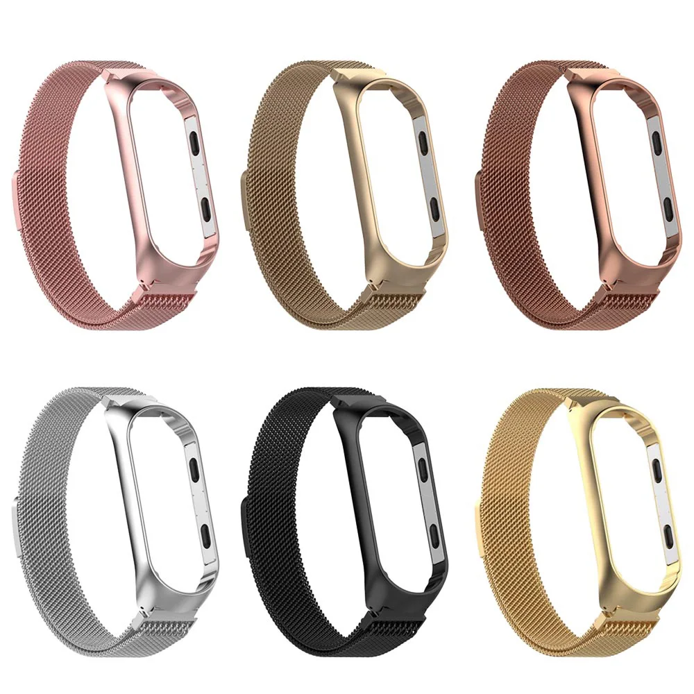 

Metal Strap For Xiaomi Mi Band 3 Milanese Straps For Mi Band 3 Bracelet Wrist Strap Magnet Stainless Steel Smart Watch MiBand 3