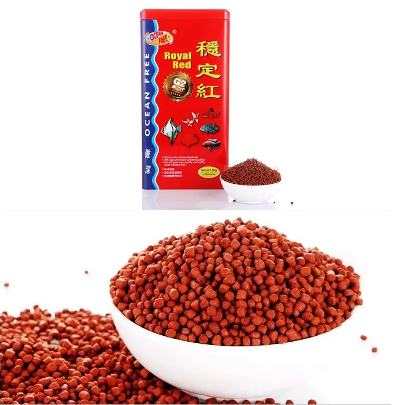 

OF Red King Kong Rich Fish Red Parrot Fish Feed Floating Granular Fish Food Medium Grain Size Feed For Tropical Fish Koi etc.