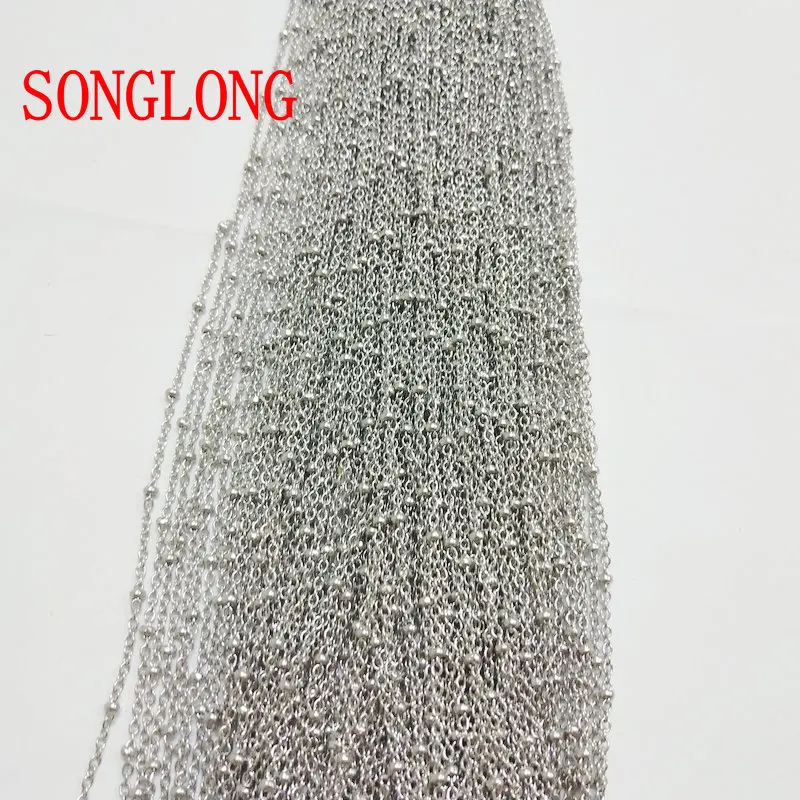 

DIY Stainless Steel bead chain apply to necklace/earring/bracelet/anklet/ This chain can pass the 48-hour salt spray test