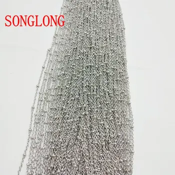 

DIY Stainless Steel bead chain apply to necklace/earring/bracelet/anklet/ This chain can pass the 48-hour salt spray test