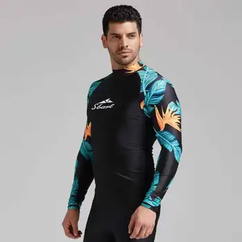 

UV Protection Lycra Rashguard Men Long Sleeve Swimsuit Mens Swim Rash Guard Quick Dry Surf Driving T Shirt For Swimming Clothes