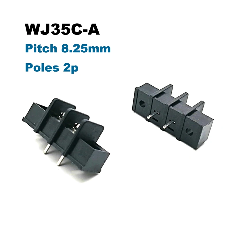 10/50 шт. Шаг 8 25 мм барьер PCB Клеммная колодка прямые 2/3/4/5/6Pin Проводные разъемы с