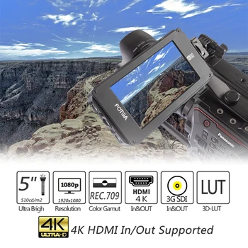 

DP500IIIS A50TLS 5" FHD Touch Screen Field Monitor Display 3D LUT, 3G SDI and HDMI 4K Input/Output for Sony A7SII gh5 Camera