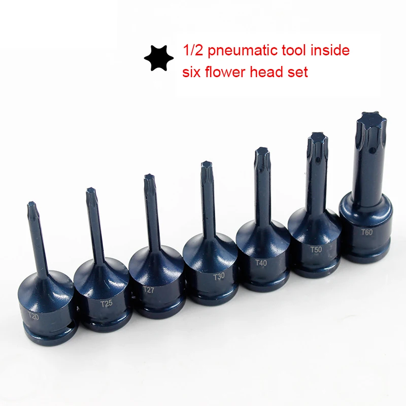 

7 Pcs 1/2 Inch Drive Torx Star Bits Socket Set T20/25/27/30/40/50/60 SKD88