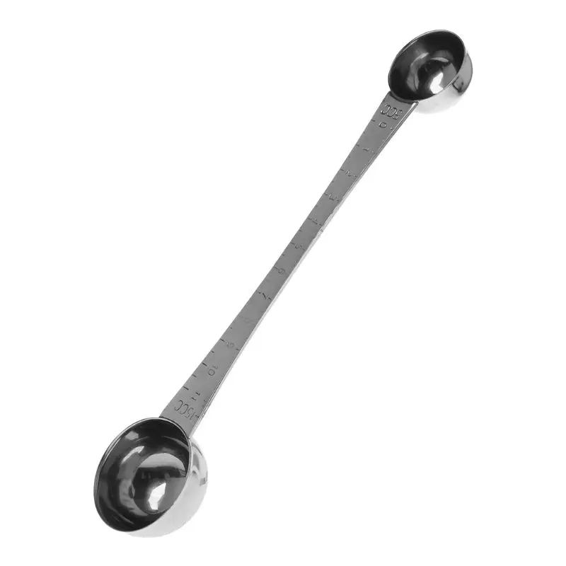 Stainless Steel Double Ends Measuring Spoon With Scale Coffee Scoop Tablespoon -HJI