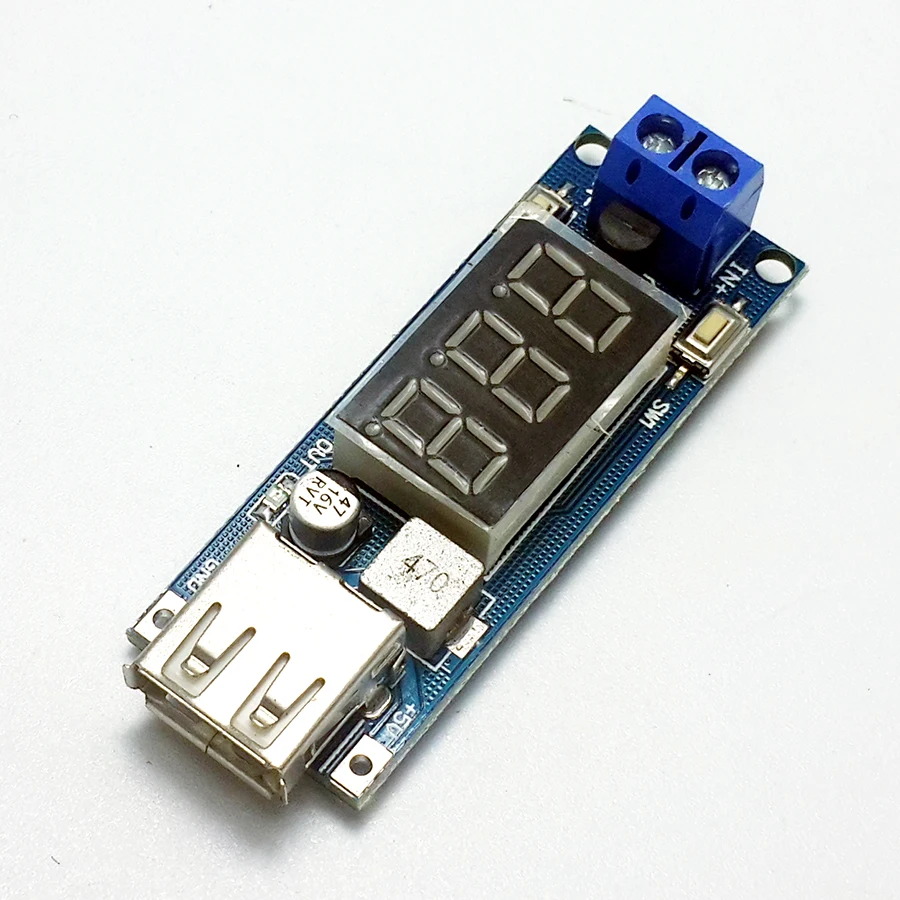 DC-DC buck power module 6.5 v12V ~ 40V to 5V onboard voltmeter USB charging cell phone | Строительство и ремонт