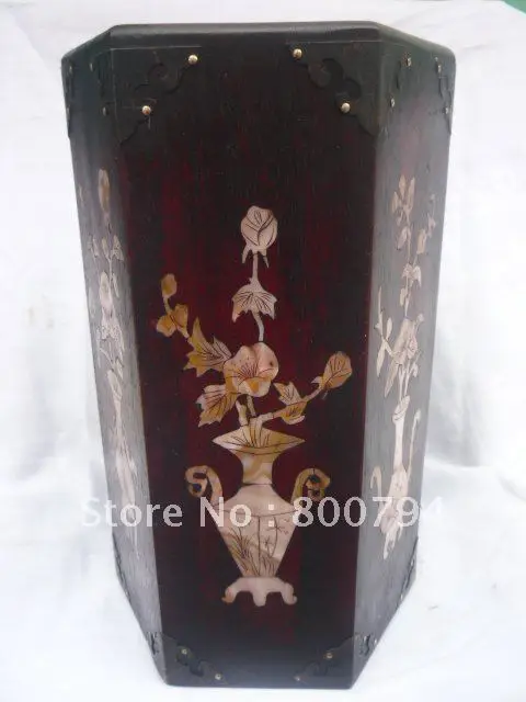 Редкие Династии Цин(Цяньлун: 1736-1795) деревянная щетка горшок, ракушки