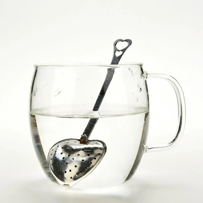 Нержавеющая сталь Ручка душ мороженое Чай Кофе ситечко ложки в форме сердца ложка-ситечко для чая фильтр круче