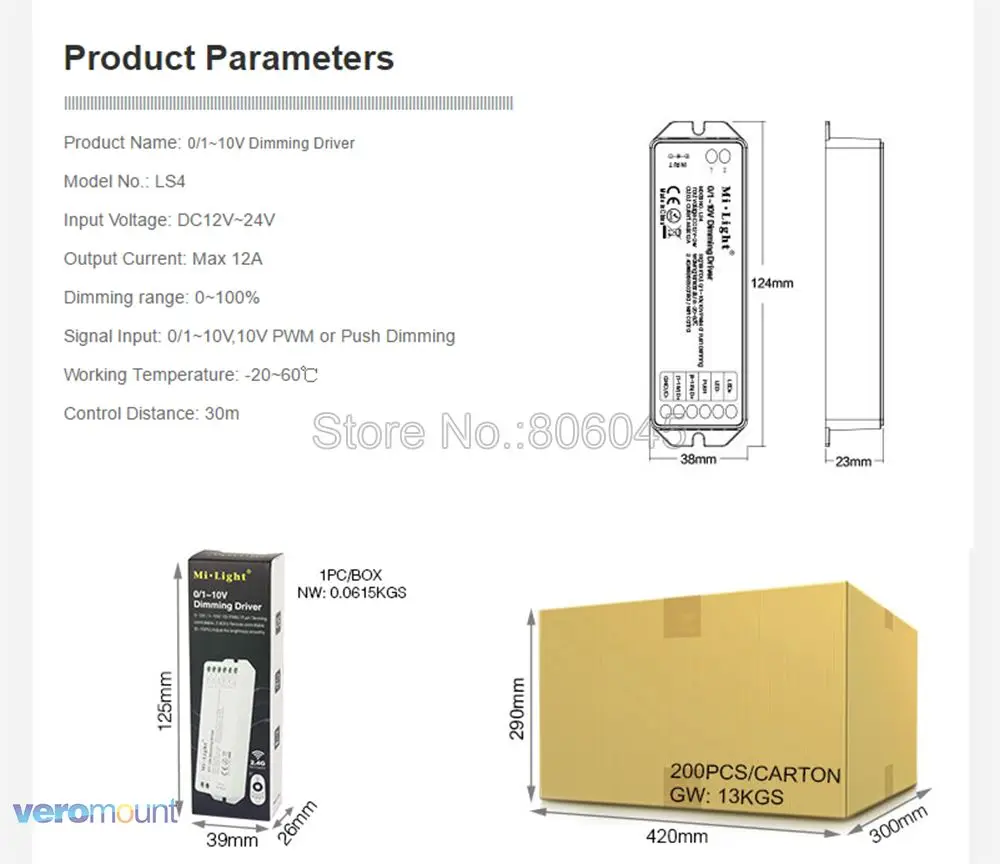 Mi свет L1 AC110V 220 V 1-канал 0 ~ 10 V Панель диммер использования с mi. свет 0-10 V тусклый mi нг драйвер LS4 для одного Цвет Светодиодные ленты