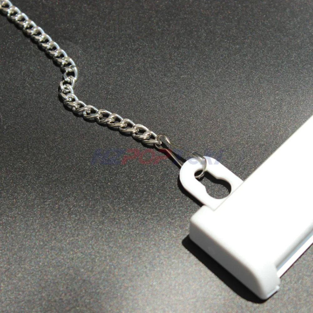 L 25/50cm Metal Poster Pole Hanging Link Chain Rope Strong with 2 End Buckles Rings for Store Sky Hang Accessories 20pcs/lot