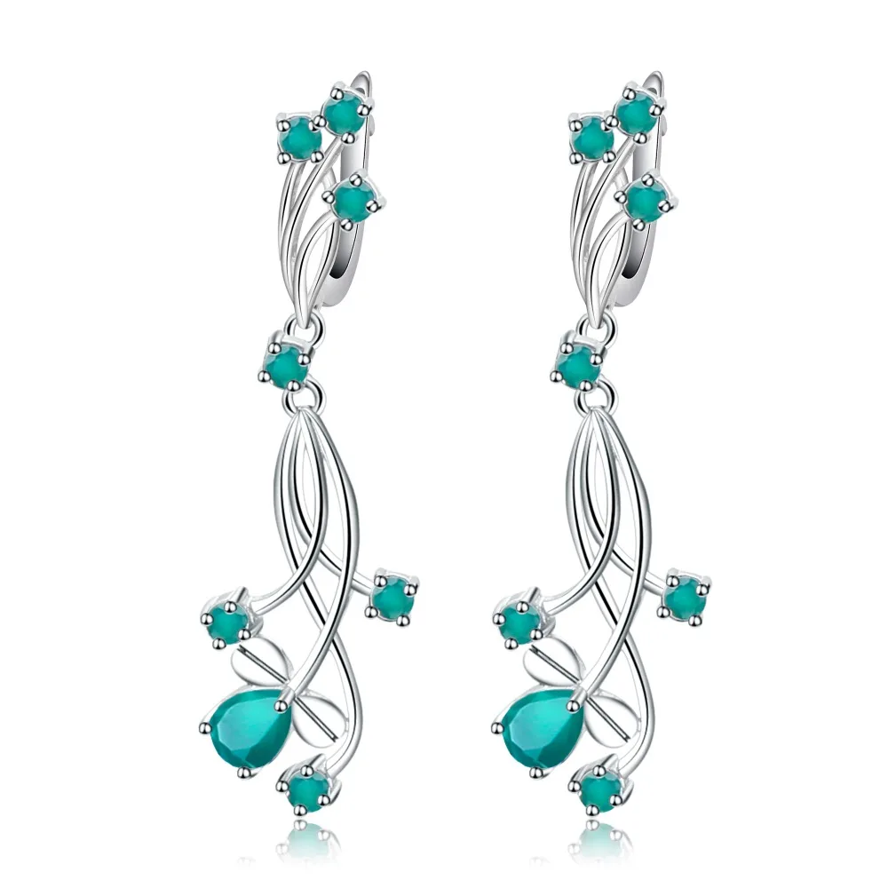 

Gem's Ballet Vintage Natural Agate Gemstone Earrings 925 Sterling Silver Drop Earrings Fine Jewelry For Women With Box