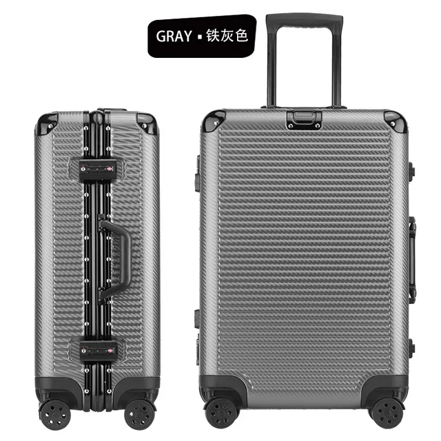 Color : Rose Gold, Size : 24 inches HUANGDA Aluminum Alloy 20/24/26 Inch Metal Suitcase Men and Women Trolley Case Universal Wheel Password Box Luggage 