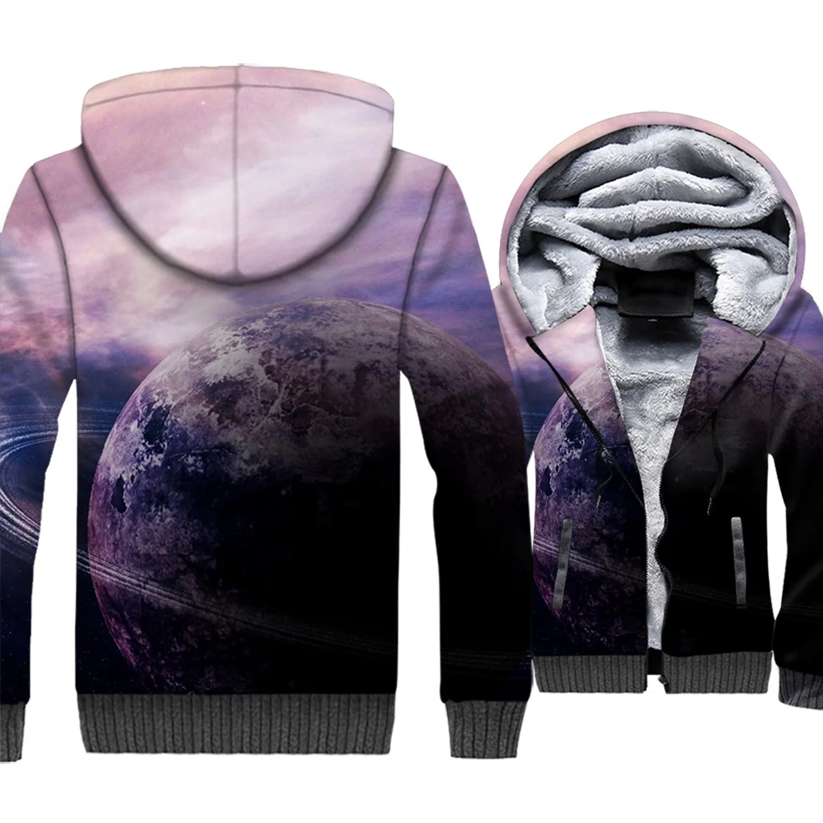 

Space Galaxy Jacket Men 3D Earth Hoodie Men Colorful Nebula Sweatshirt Harajuku Coat 2018 Winter Fleece Warm Zipper Streetwear