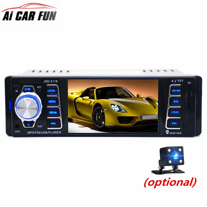 4 1 inch HD TFT 1 Din Autoradio Bluetooth Car font b Radio b font Sound