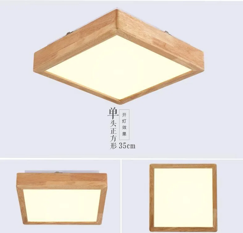 Креативный деревянный потолочный светильник, японский потолочный светильник, ультратонкий Светодиодный деревянный потолочный светильник, светильник для спальни, светильники 110-240 В