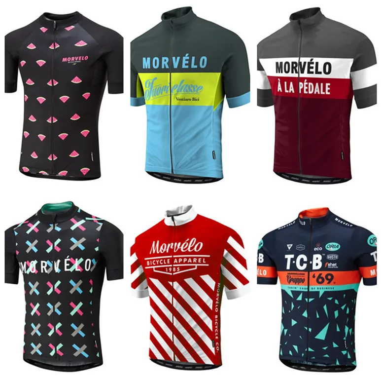 2018 verano Morvelo Ciclismo Jersey manga corta Ciclismo camisa bicicleta Ropa Ciclismo