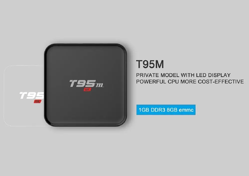 T95M Android 7,1 tv Box 1 ГБ DDR4 ram 8 ГБ EMMC rom WiFi 2,4G Smart tv Box 4K медиаплеер