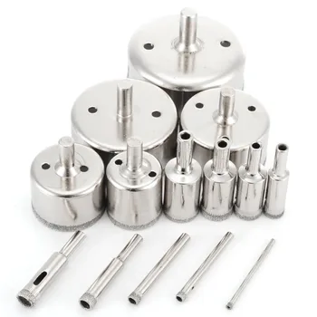 

14pc/set Diamond Hole Saw Marble Drill Bit Set For Glass Tile Ceramic 3/5/6/8/10/12/16/18/20/30/40/50/60/70mm