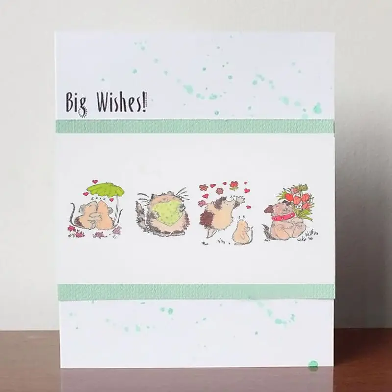 DIY милый с рисунком ежа прозрачная карта уплотнения Скрапбукинг Фотоальбом