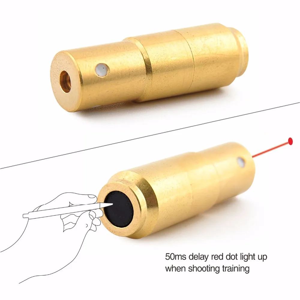 “ Cartucho para Treinamento e Simulação Seco 9mm Formação Laser Bala,