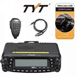 Лучшая цена Бесплатная доставка TYT TH-9800 новейшая версия кросс-бэнд Мобильный автомобилей Радио + кабель для программирования и