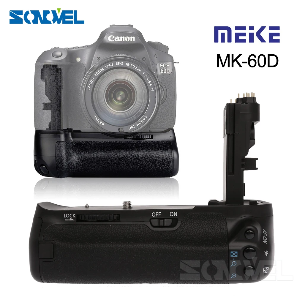 Профессиональный вертикальный держатель для аккумулятора Meike камеры Canon EOS
