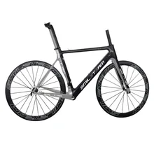 Smileteam New Model Full Carbon Fiber Road Bike Frameset With Wheelset BSA Full Carbon Racing Bicycle Frameset 2 Year Warranty