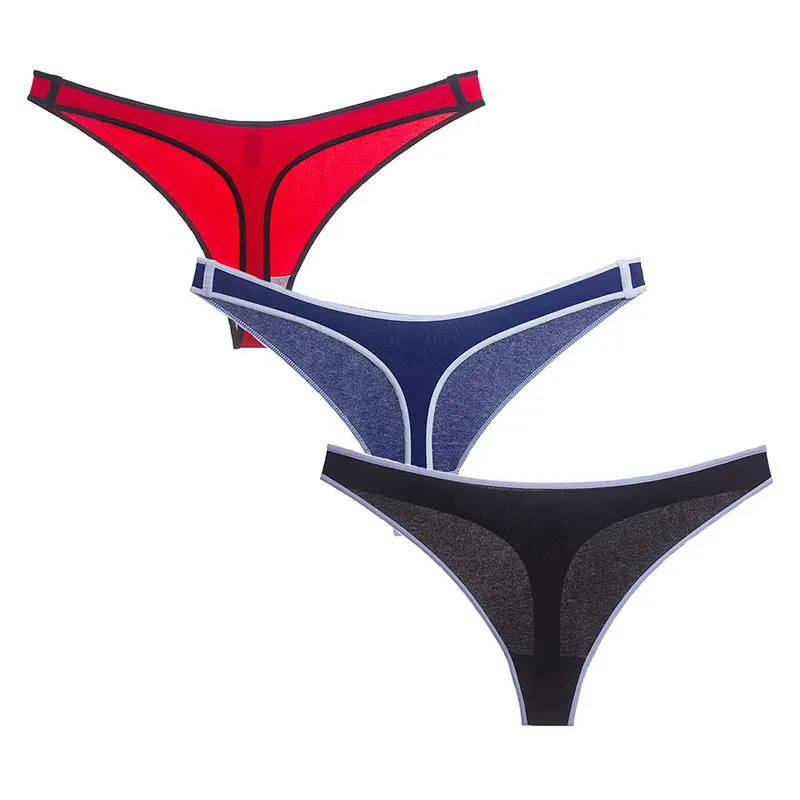 

IOLPR Women cotton Seamless Panties One-piece Solid Colour Thong Sexy Panties For Women G String Underwear Lingerie Plus Size