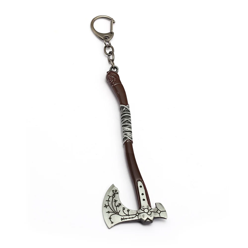 

Game God Of War 4 Keychain Kratos Leviathan Axe of Ice Key Chain Ring Men's Classic Keyring Jewelry