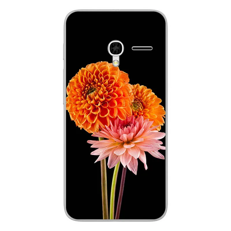 Мягкий с рисунком из ТПУ чехол для Alcatel One Touch Pixi 3 4,5 4G версия 5017D 5019D 5019 чехол для телефона s задняя крышка цветок