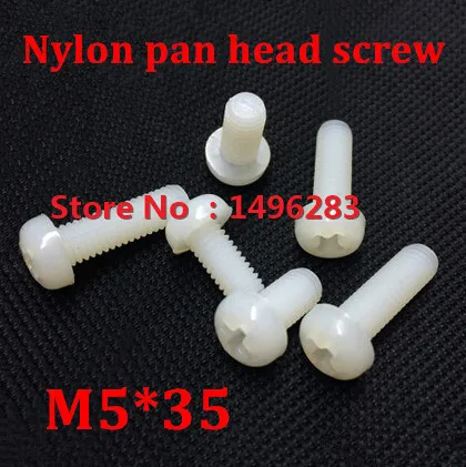 100pcs/lot M5*35 White Nylon Pan Head Socket Screw Metric Threaded Machine / Bolt | Обустройство дома