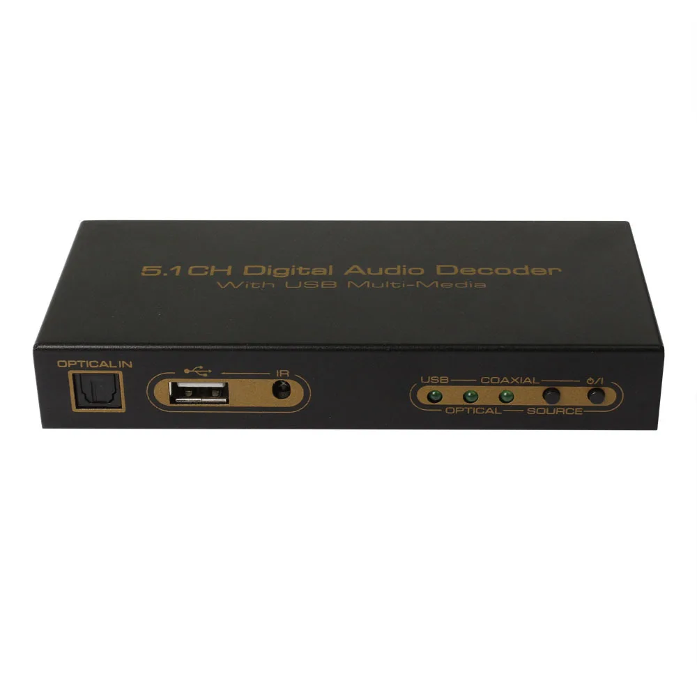 

5.1CH Digital Audio Decoder With USB2.0 Multi-Media TO CVBS AV 2.1 Optical fiber turn 5.1 audio AC3 DTS LPCM for DVD PC SW07M2