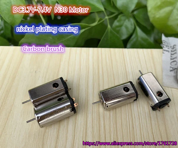 

10pcs/lot, Brand new DC3.7V~7.4V high speed N30 airplane model motor strong magnet carbon brush motor~